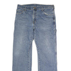 DICKIES Mens Jeans Blue Regular Straight Denim Medium W36 L31 Workwear Cotton