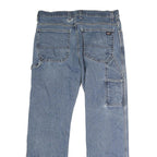 DICKIES Mens Jeans Blue Regular Straight Denim Medium W36 L31 Workwear Cotton