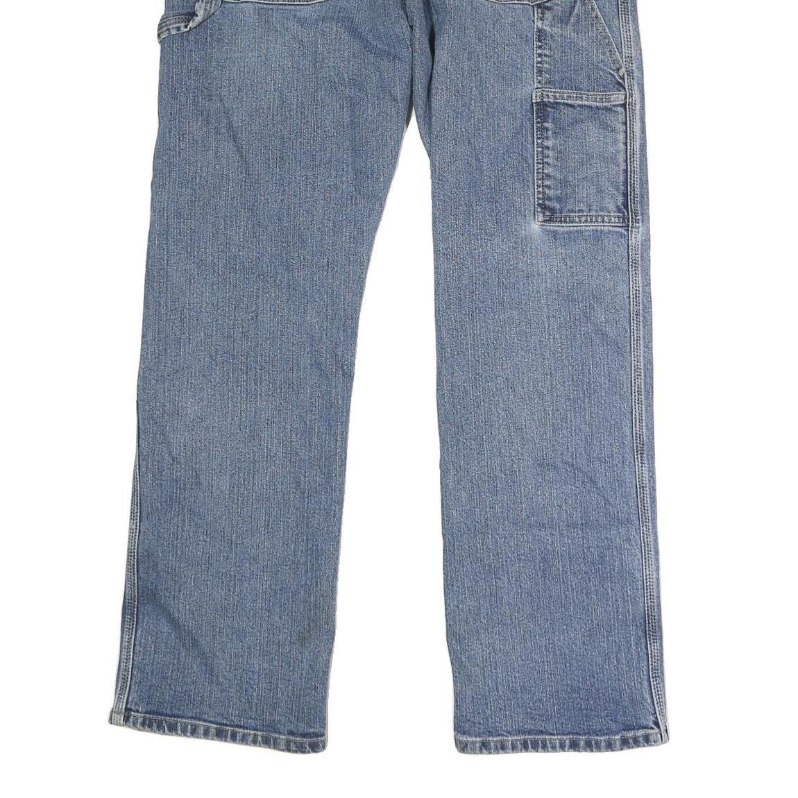 DICKIES Mens Jeans Blue Regular Straight Denim Medium W36 L31 Workwear Cotton