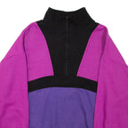 Womens Sweatshirt Pink 1/4 Zip S