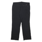 DICKIES Womens Black Cotton Blend Relaxed Straight Trousers W34 L29 Workwear Zip