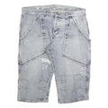 SAMS JEANS Mens Shorts Blue Casual XL W38 Large Pockets Cotton Blend