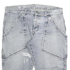 SAMS JEANS Mens Shorts Blue Casual XL W38 Large Pockets Cotton Blend
