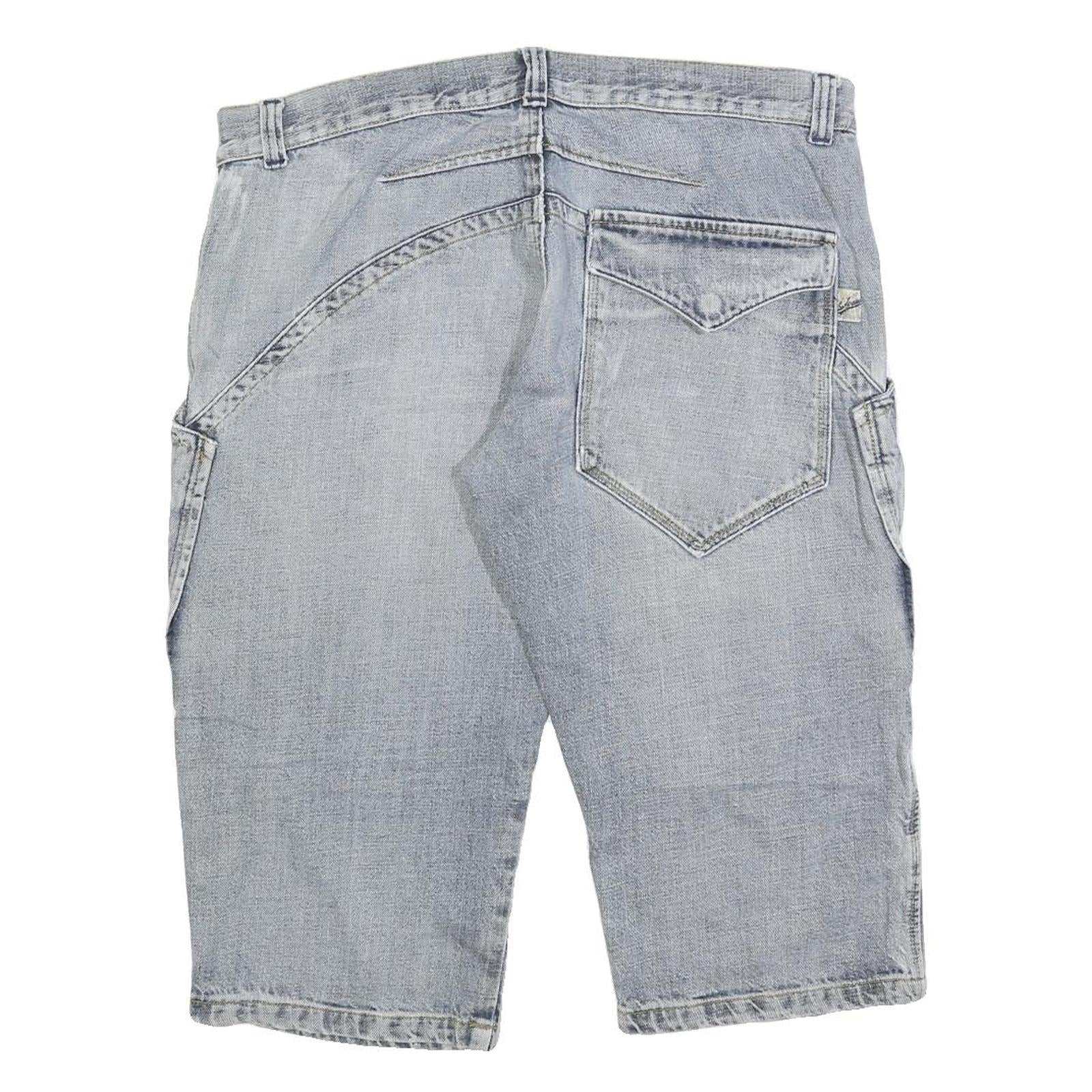 SAMS JEANS Mens Shorts Blue Casual XL W38 Large Pockets Cotton Blend