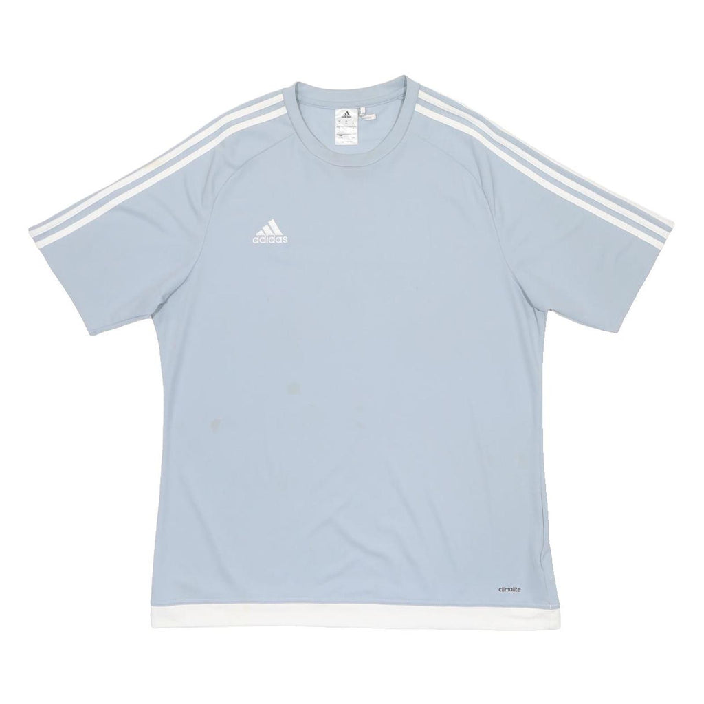 ADIDAS Mens Blue & White Sports T-Shirt XL Short Sleeve Crew Neck Climalite