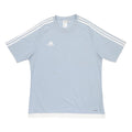ADIDAS Mens Blue & White Sports T-Shirt XL Short Sleeve Crew Neck Climalite