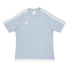 ADIDAS Mens Blue & White Sports T-Shirt XL Short Sleeve Crew Neck Climalite