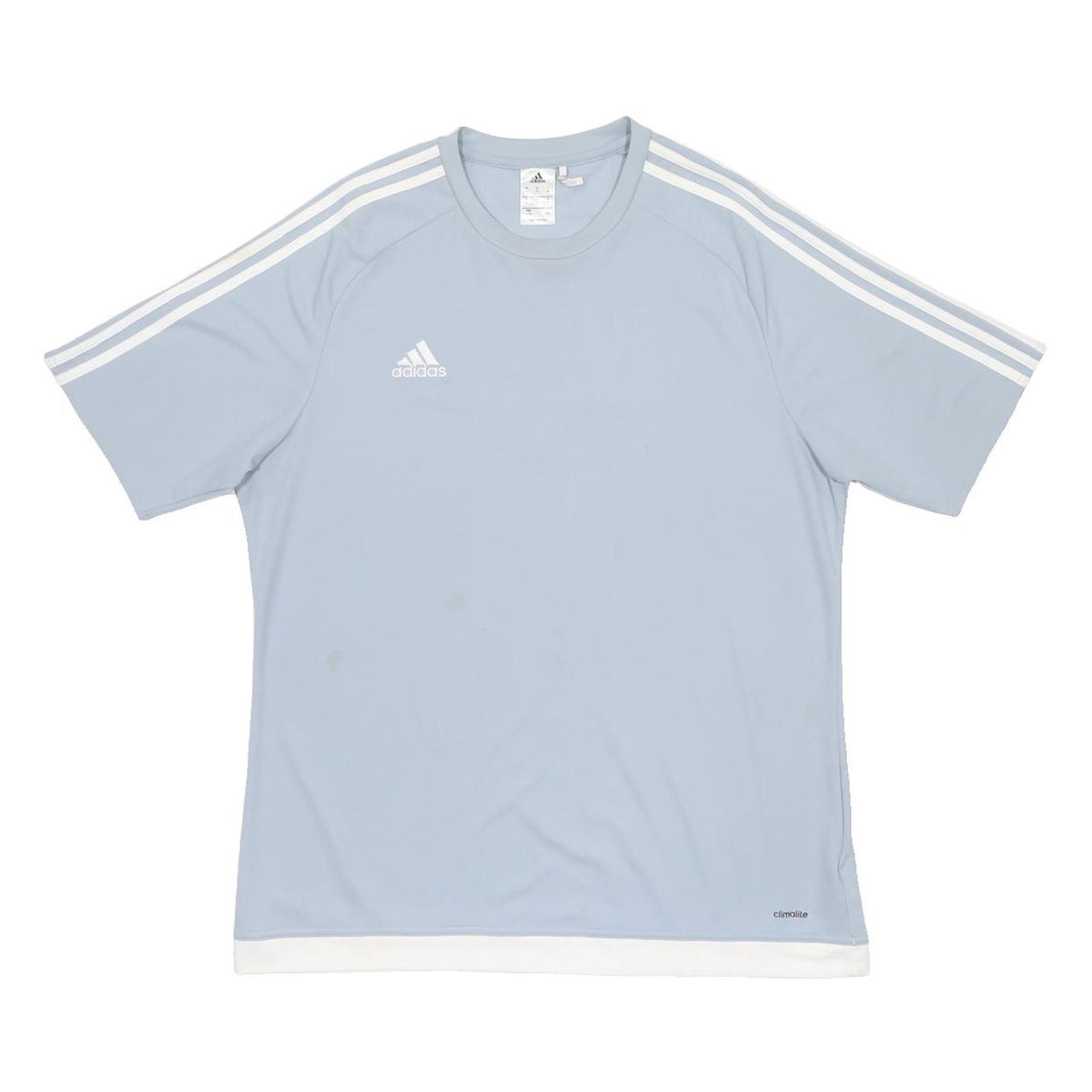ADIDAS Mens Blue & White Sports T-Shirt XL Short Sleeve Crew Neck Climalite