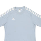 ADIDAS Mens Blue & White Sports T-Shirt XL Short Sleeve Crew Neck Climalite