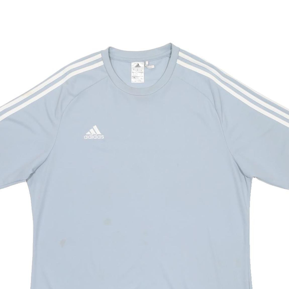 ADIDAS Mens Blue & White Sports T-Shirt XL Short Sleeve Crew Neck Climalite