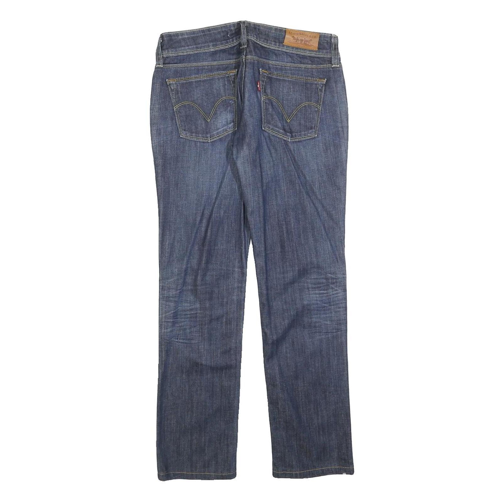 LEVI'S 571 Womens Jeans Blue Slim Straight Denim Medium W28 L28 Zip