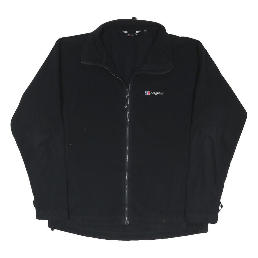 BERGHAUS Mens Black Track Jacket 2XL Polyester Blend Zip Fleece Outdoor