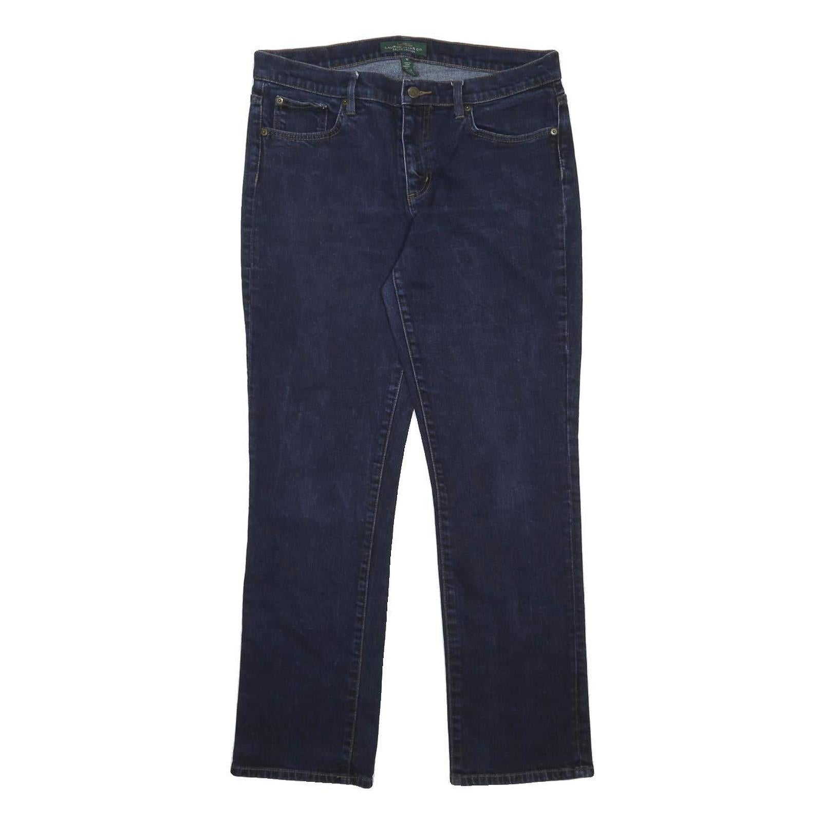 LAUREN RALPH LAUREN Womens Jeans Blue Regular Straight Denim Medium W33 L30