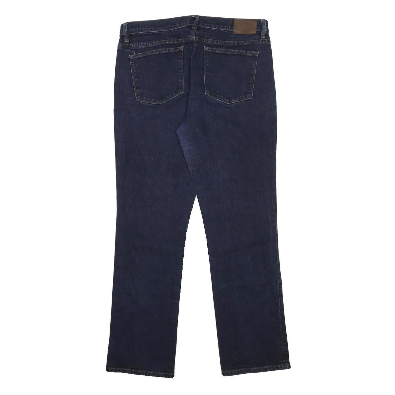 LAUREN RALPH LAUREN Womens Jeans Blue Regular Straight Denim Medium W33 L30