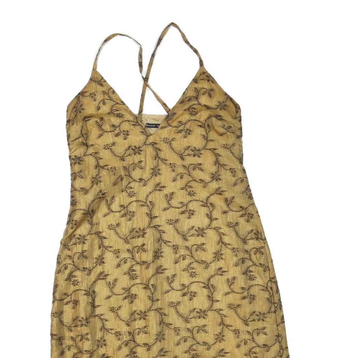 NICO NICO Womens Beige Floral Print Slip Dress Polyester Blend Size M