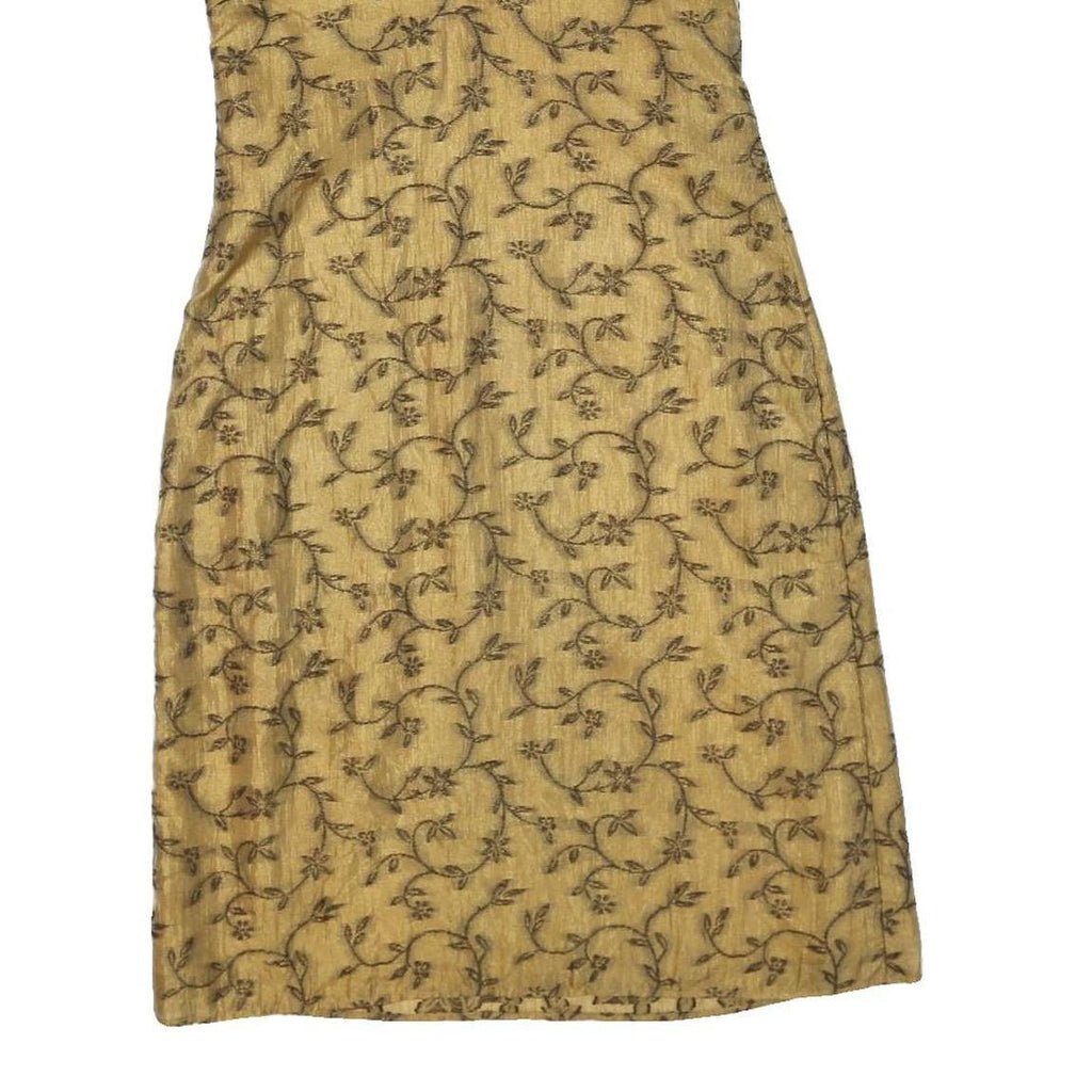 NICO NICO Womens Beige Floral Print Slip Dress Polyester Blend Size M