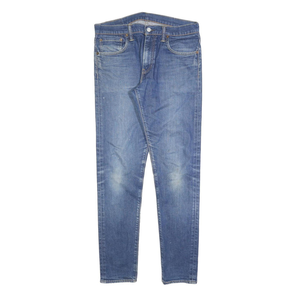 LEVI'S 520 Mens Jeans Blue Slim Skinny Denim Medium W32 L34 Zip Cotton Blend