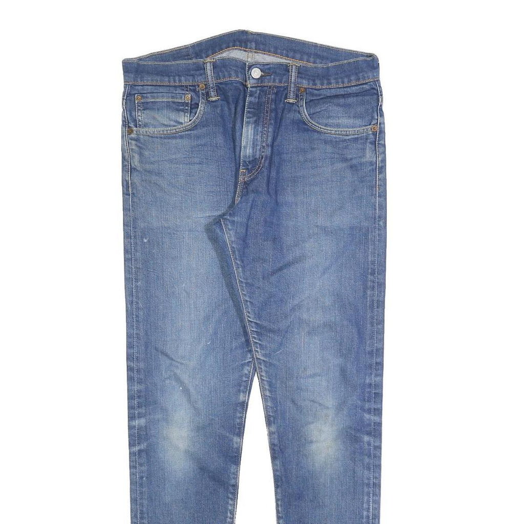 LEVI'S 520 Mens Jeans Blue Slim Skinny Denim Medium W32 L34 Zip Cotton Blend