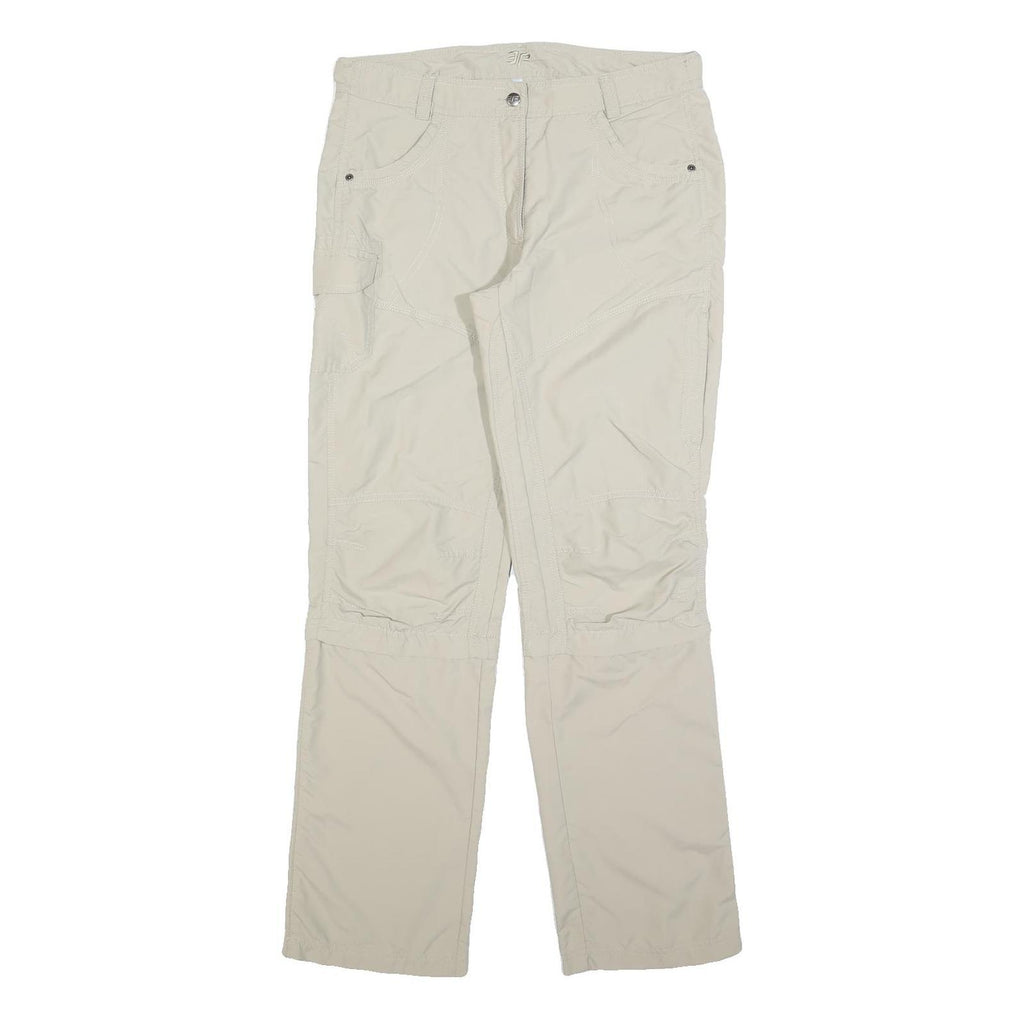 ICEPEAK Womens Beige Polyester Regular Fit Straight Trousers W32 L32 Outdoor