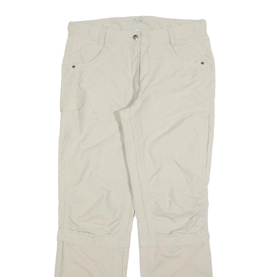 ICEPEAK Womens Beige Polyester Regular Fit Straight Trousers W32 L32 Outdoor