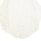 SUPREME Mens White Shirt M Button Down Polyester Blend Casual Stylish