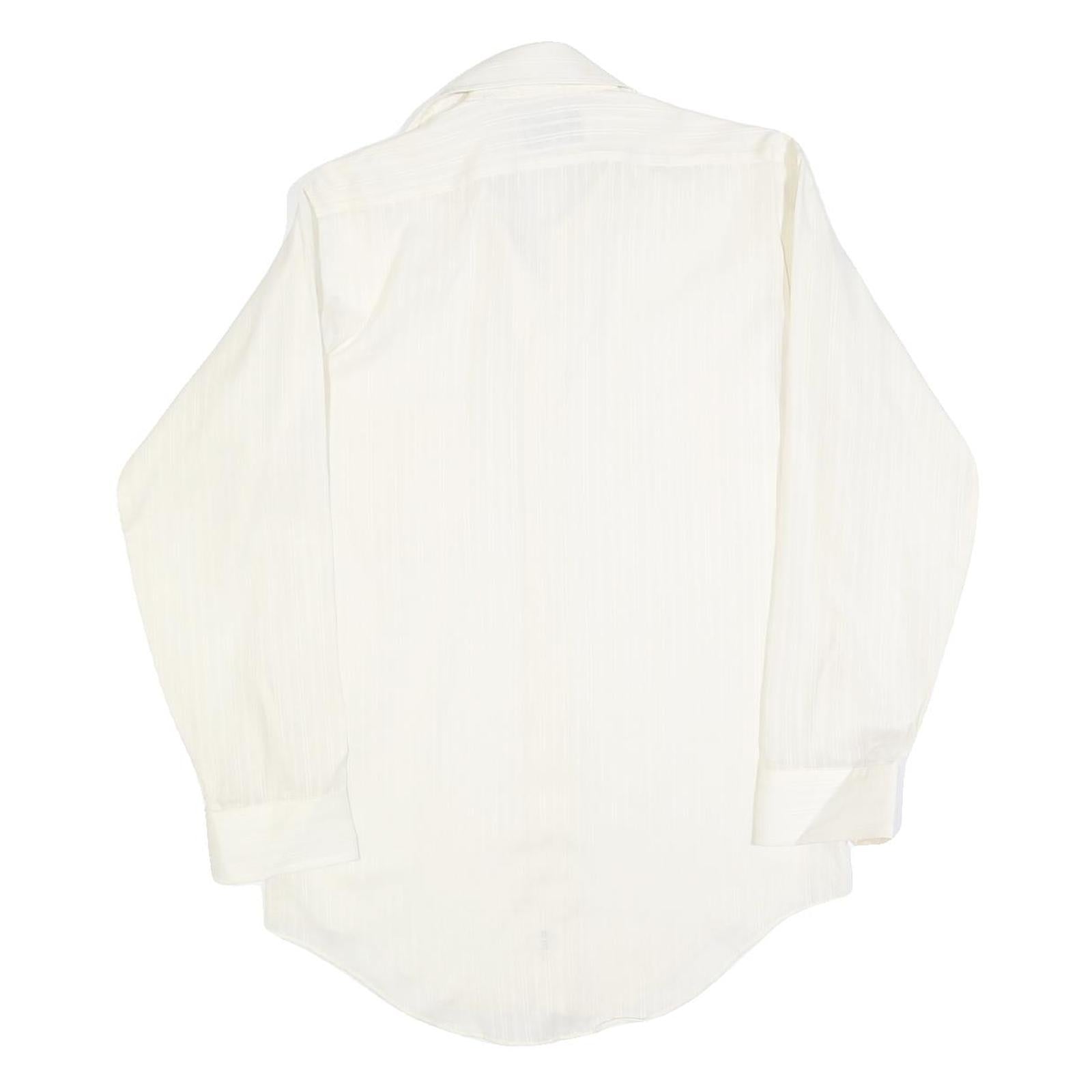 SUPREME Mens White Shirt M Button Down Polyester Blend Casual Stylish