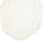 SUPREME Mens White Shirt M Button Down Polyester Blend Casual Stylish