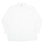 WALDE Mens Plain Shirt White Long Sleeve XL