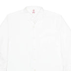 WALDE Mens Plain Shirt White Long Sleeve XL