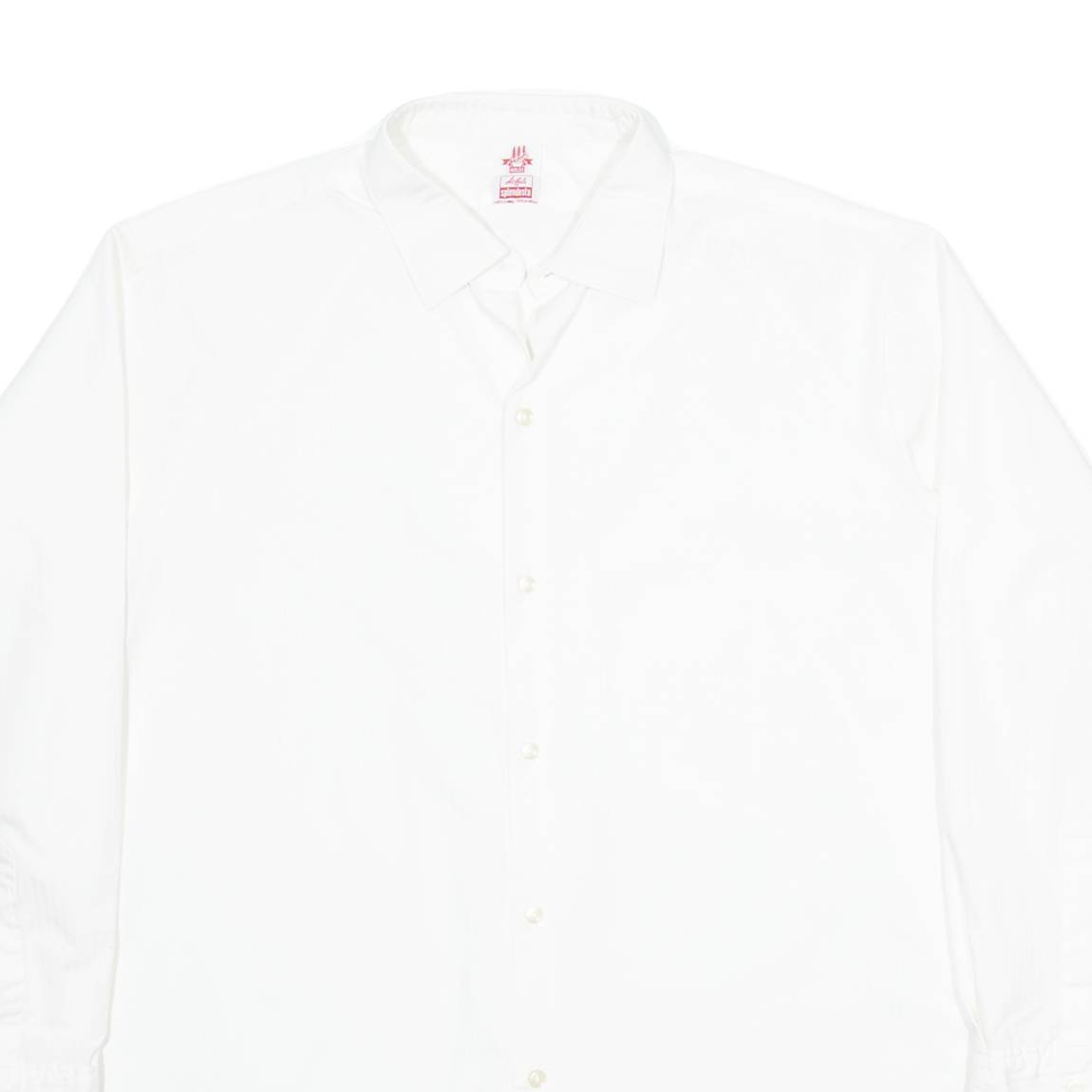WALDE Mens Plain Shirt White Long Sleeve XL