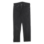 LEVI'S 502 Mens Slim Black Denim Dark W33 L30 Jeans Zip Closure