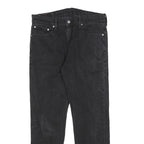 LEVI'S 502 Mens Slim Black Denim Dark W33 L30 Jeans Zip Closure