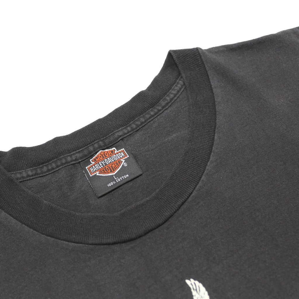 HARLEY DAVIDSON '92 Single Stitch Mens Black Graphic T-Shirt L Short Sleeve