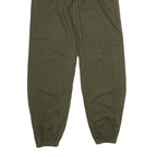 Womens Cotton Blend Button Regular Fit Trousers W30 L31 Olive Green Casual