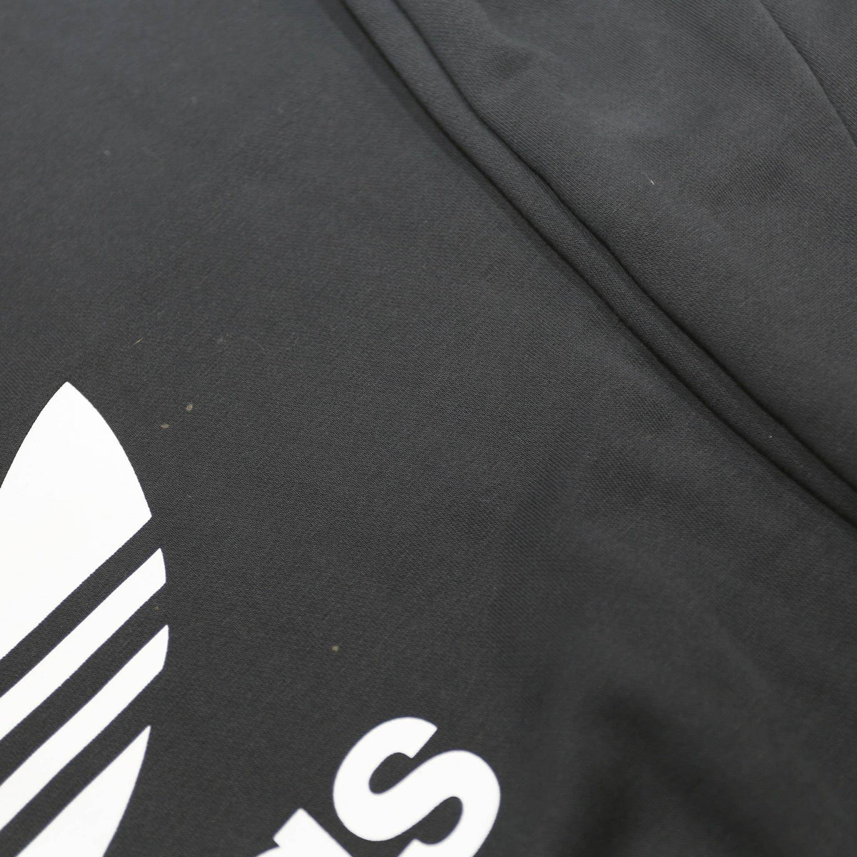 ADIDAS Womens Black Sweatshirt Crew Neck UK 8 Cotton Blend Logo Jumper