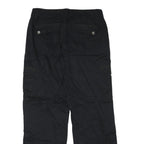 LEE Mens Black Cotton Blend Relaxed Straight Trousers W32 L30 Cargo Pockets Zip