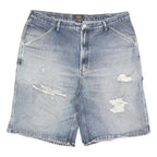 ROUTE 66 Mens Denim Blue Casual XL W40 Distressed Cotton Blend Shorts