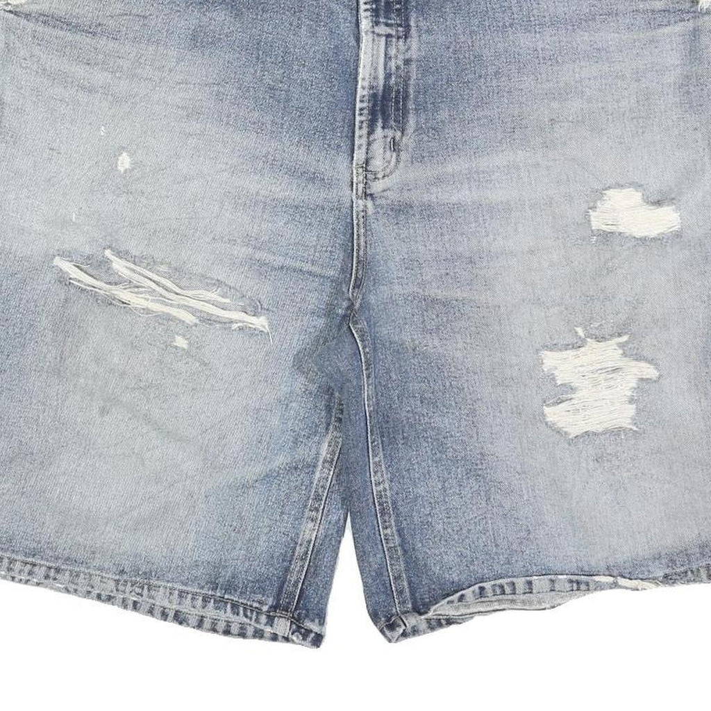 ROUTE 66 Mens Denim Blue Casual XL W40 Distressed Cotton Blend Shorts