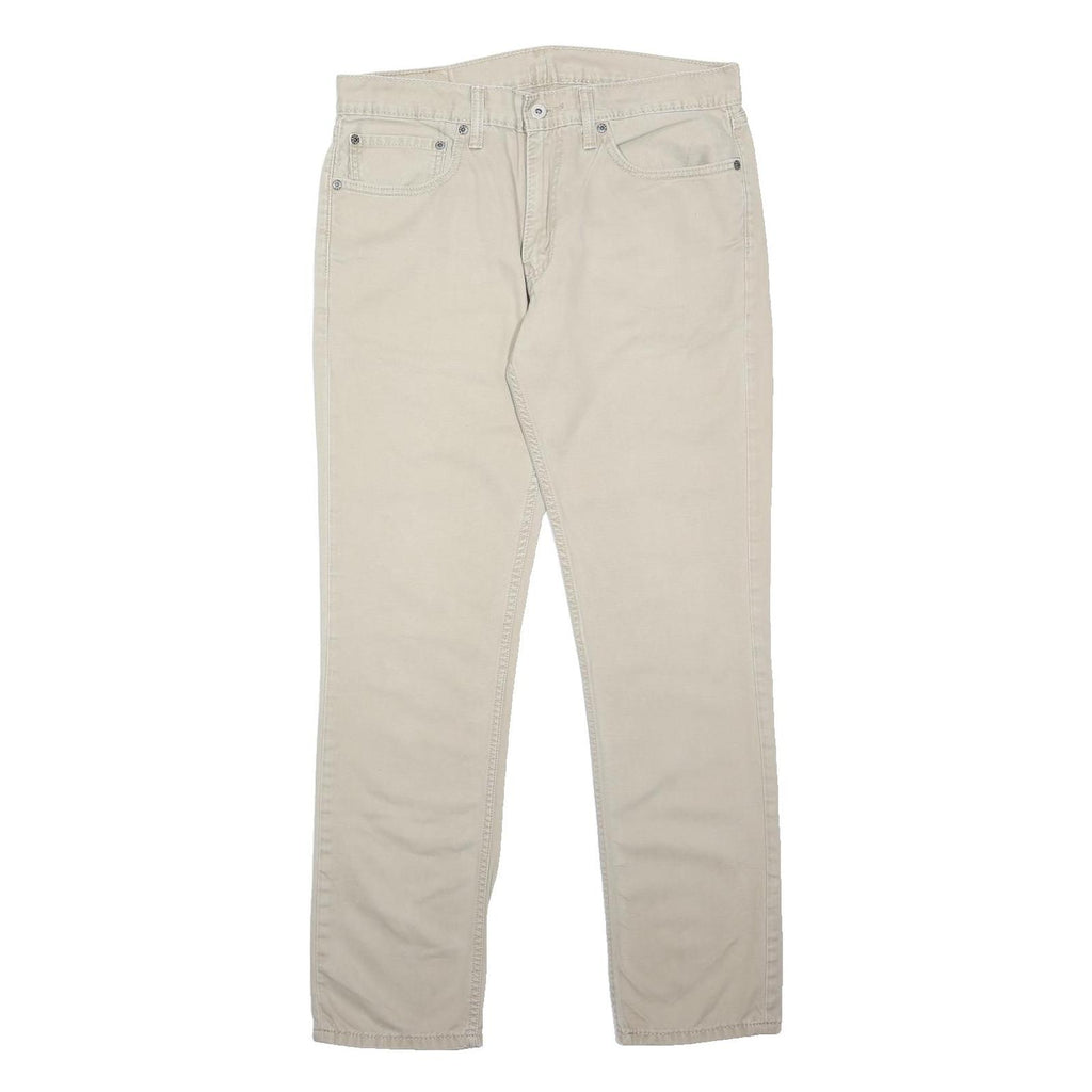 LEVI'S 511 Slim Mens Jeans Beige Regular Cotton Blend Zip W34 L32 Casual Stylish