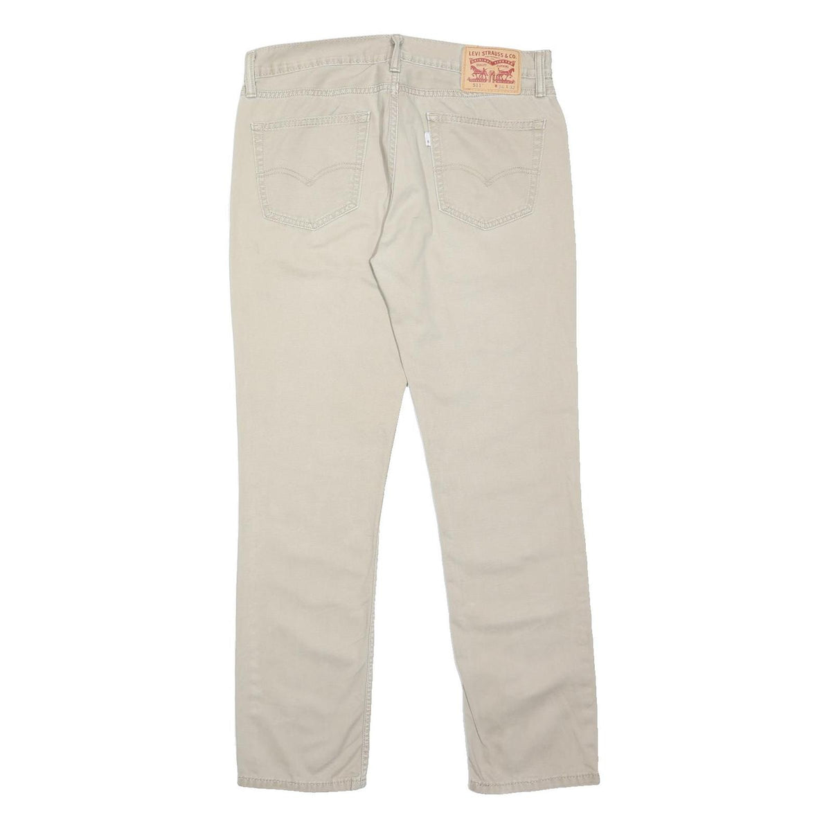 LEVI'S 511 Slim Mens Jeans Beige Regular Cotton Blend Zip W34 L32 Casual Stylish