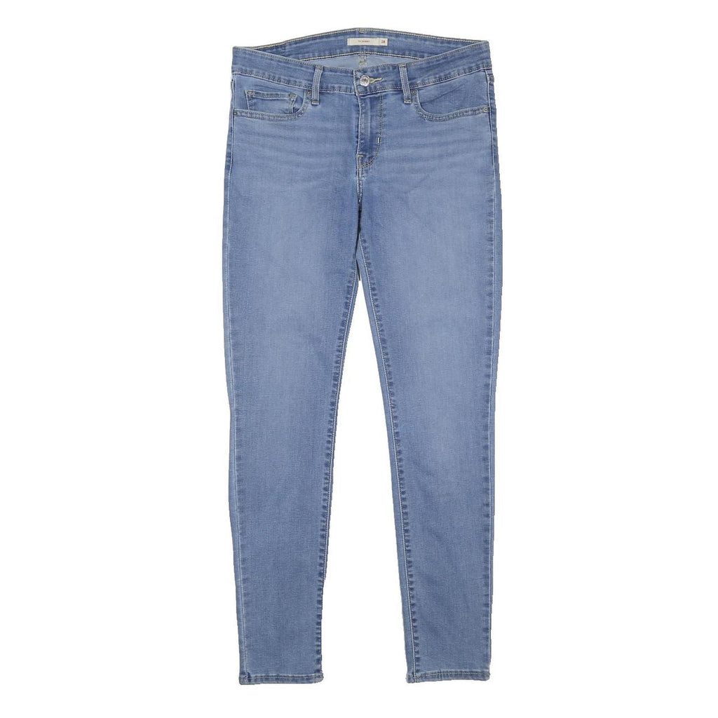 LEVI'S 711 Womens Jeans Blue Slim Skinny Denim Medium W30 L29 Button Closure