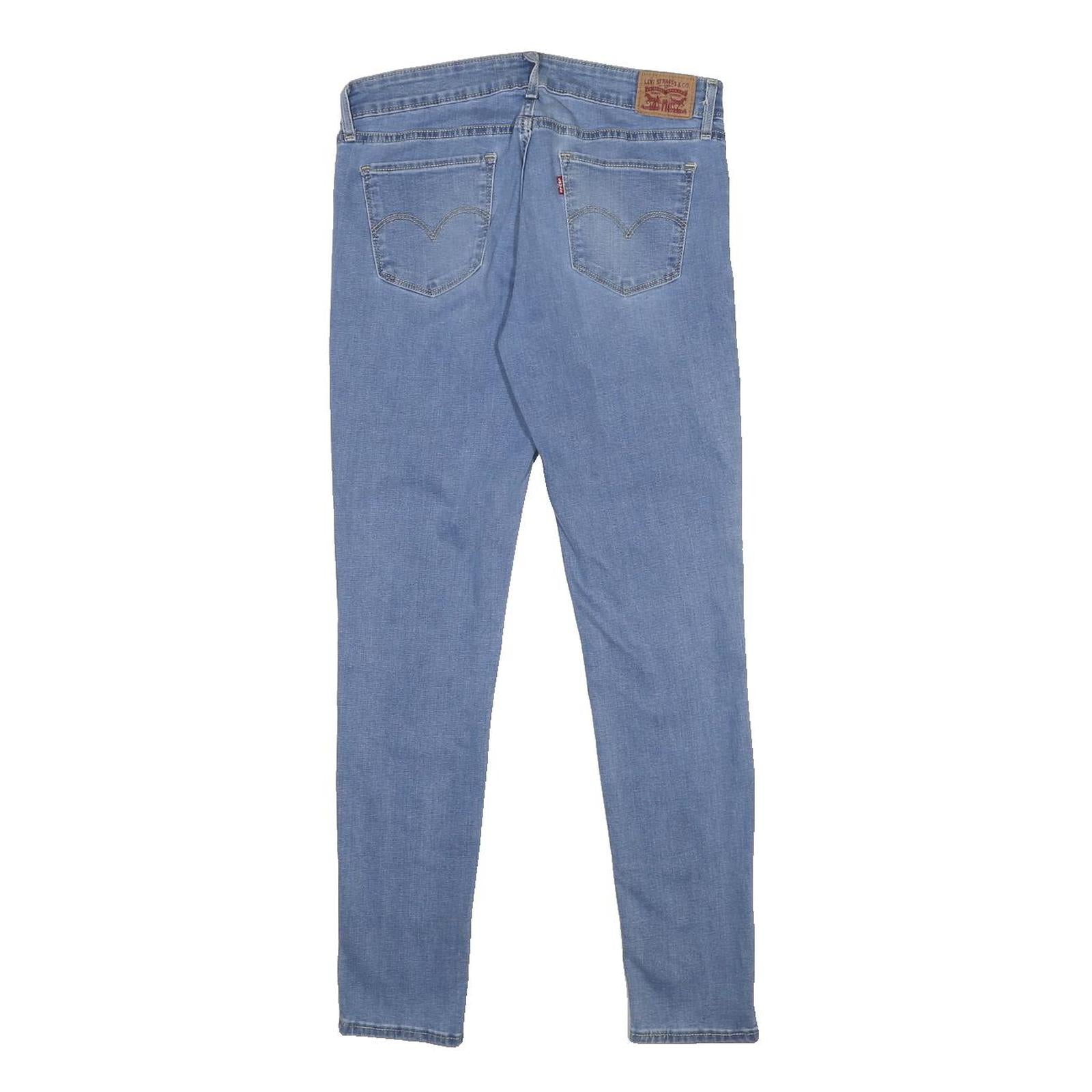 LEVI'S 711 Womens Jeans Blue Slim Skinny Denim Medium W30 L29 Button Closure