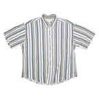 NATURAL ISSUE Mens Shirt White Striped XL