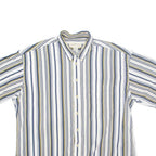 NATURAL ISSUE Mens Shirt White Striped XL