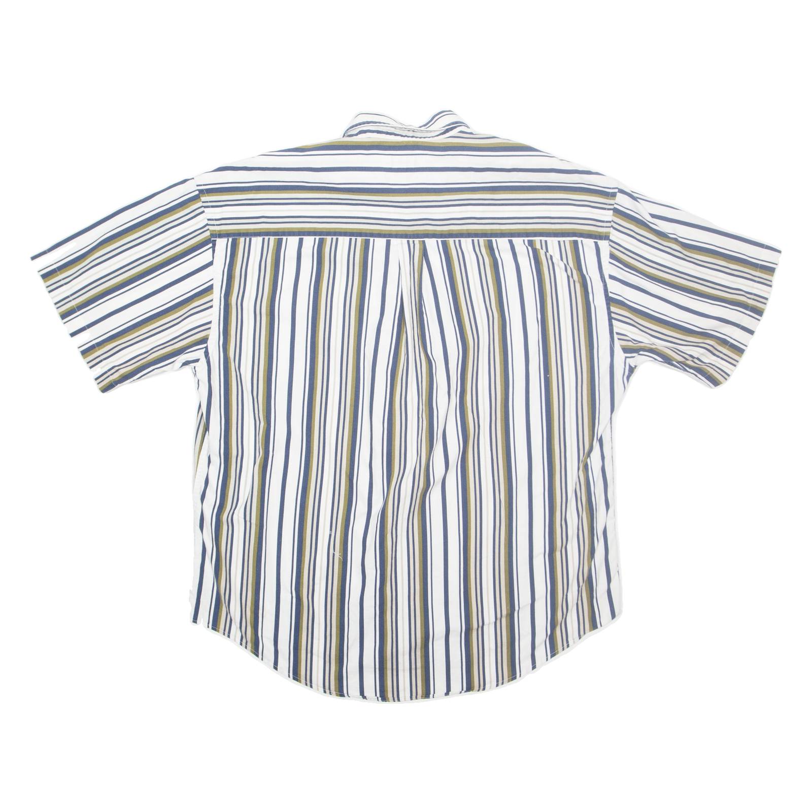 NATURAL ISSUE Mens Shirt White Striped XL