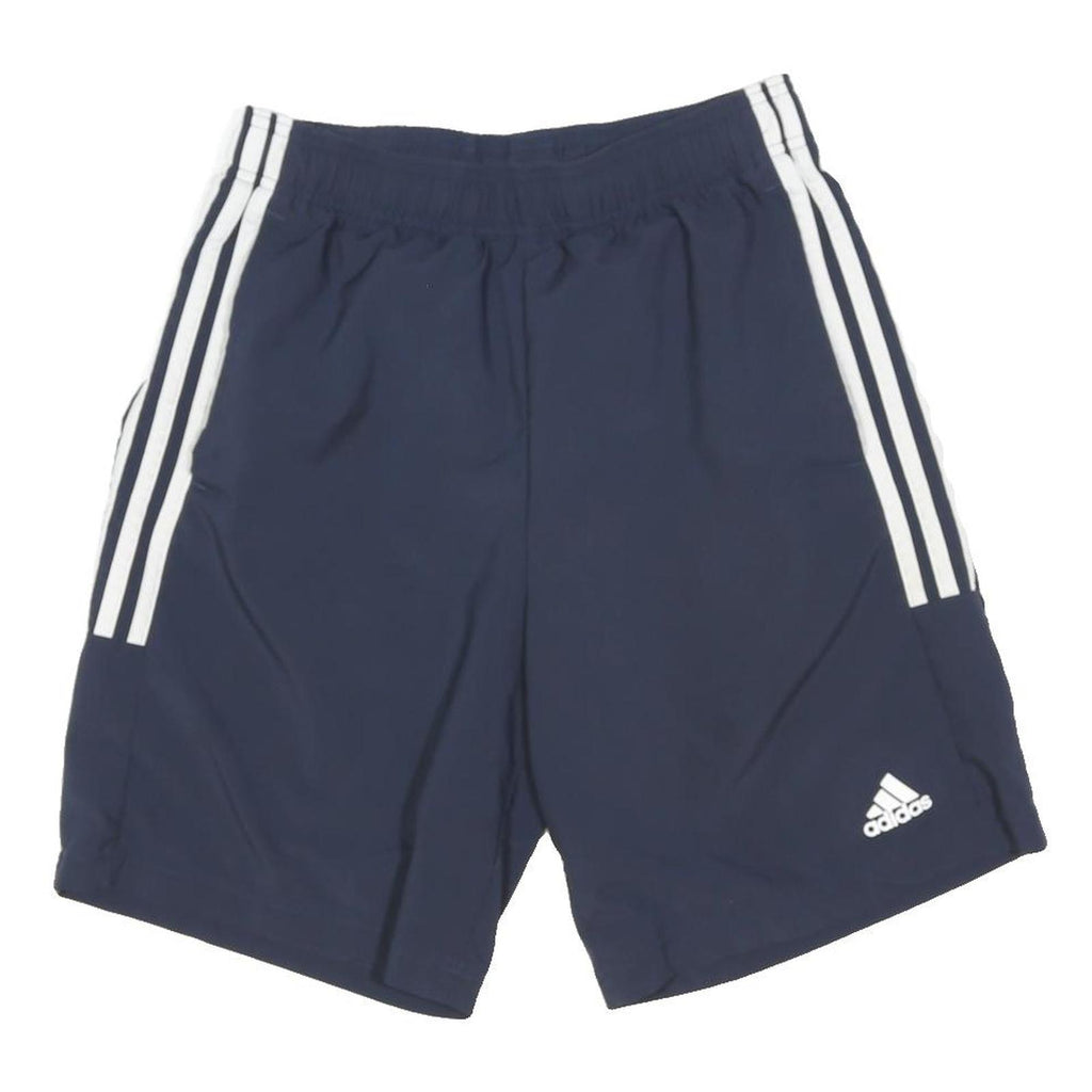 ADIDAS Mens Navy Blue Sports Casual Shorts S W26 Polyester Blend Athletic