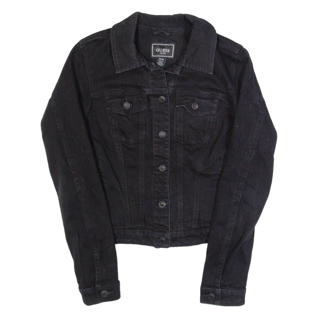 GUESS Womens Denim Jacket Blue M