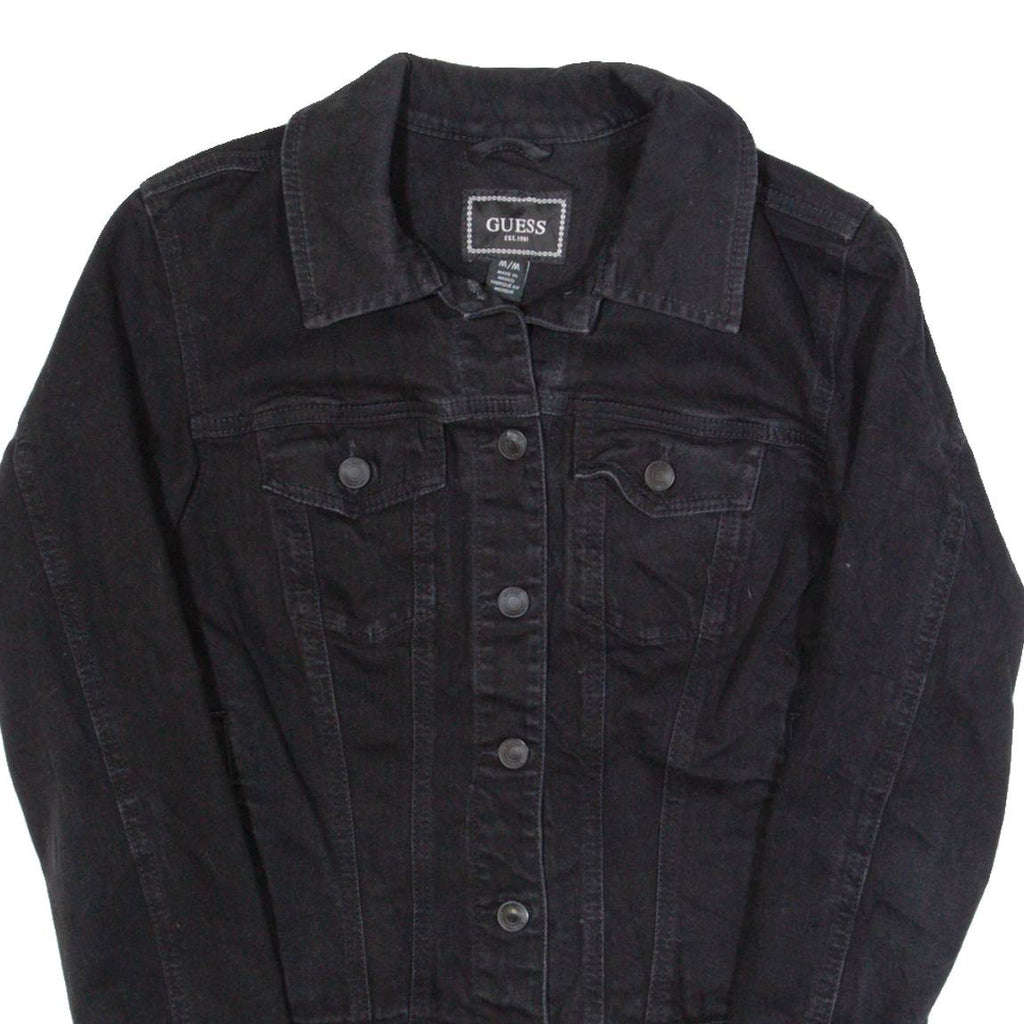 GUESS Womens Denim Jacket Blue M