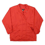 SECRET Womens Red Jacket L Polyester Blend Plain Zip Casual Lightweight