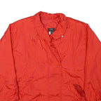 SECRET Womens Red Jacket L Polyester Blend Plain Zip Casual Lightweight